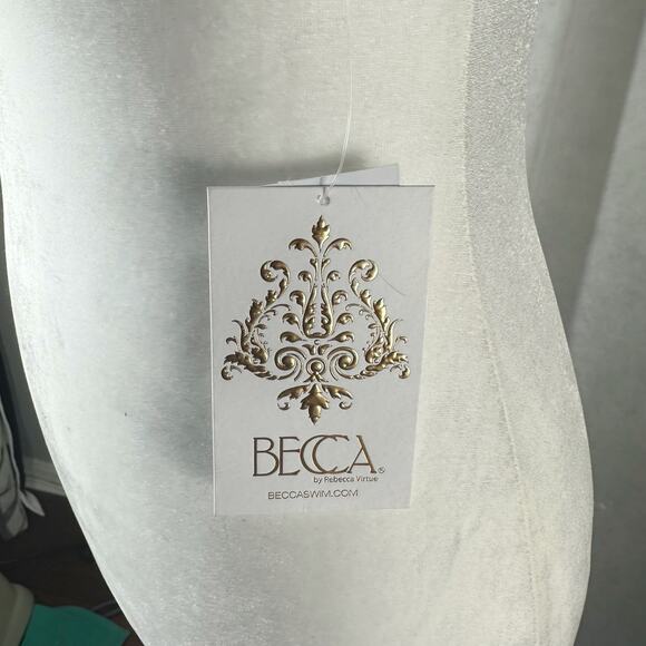 Becca by Rebecca Virtue Cross Back Bikini Top Black - Picture 3 of 10